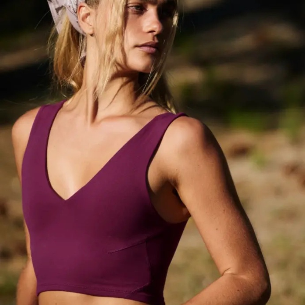 FP Movement Deep Mulberry Never Better Crop Cami